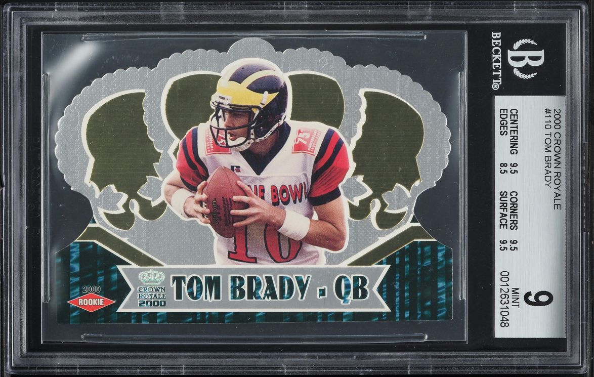 2000 Pacific Crown Royale Die-Cut Tom Brady ROOKIE #110 BGS 9 MINT