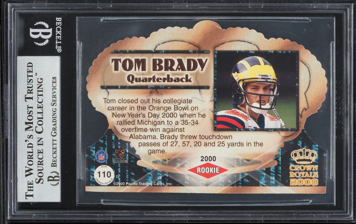 2000 Pacific Crown Royale Die-Cut Tom Brady ROOKIE #110 BGS 9 MINT