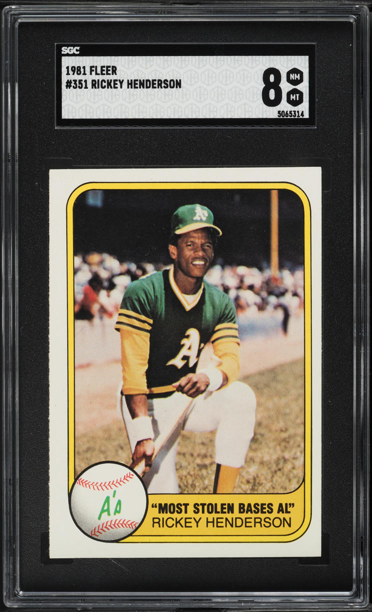 1981 Fleer Rickey Henderson #351 SGC 8 NM-MT