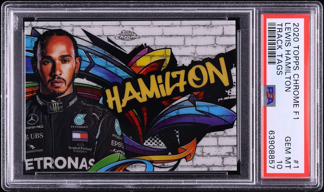2020 Topps Chrome Formula 1 F1 Track Tags Lewis Hamilton #TT-1 PSA 10 GEM MINT