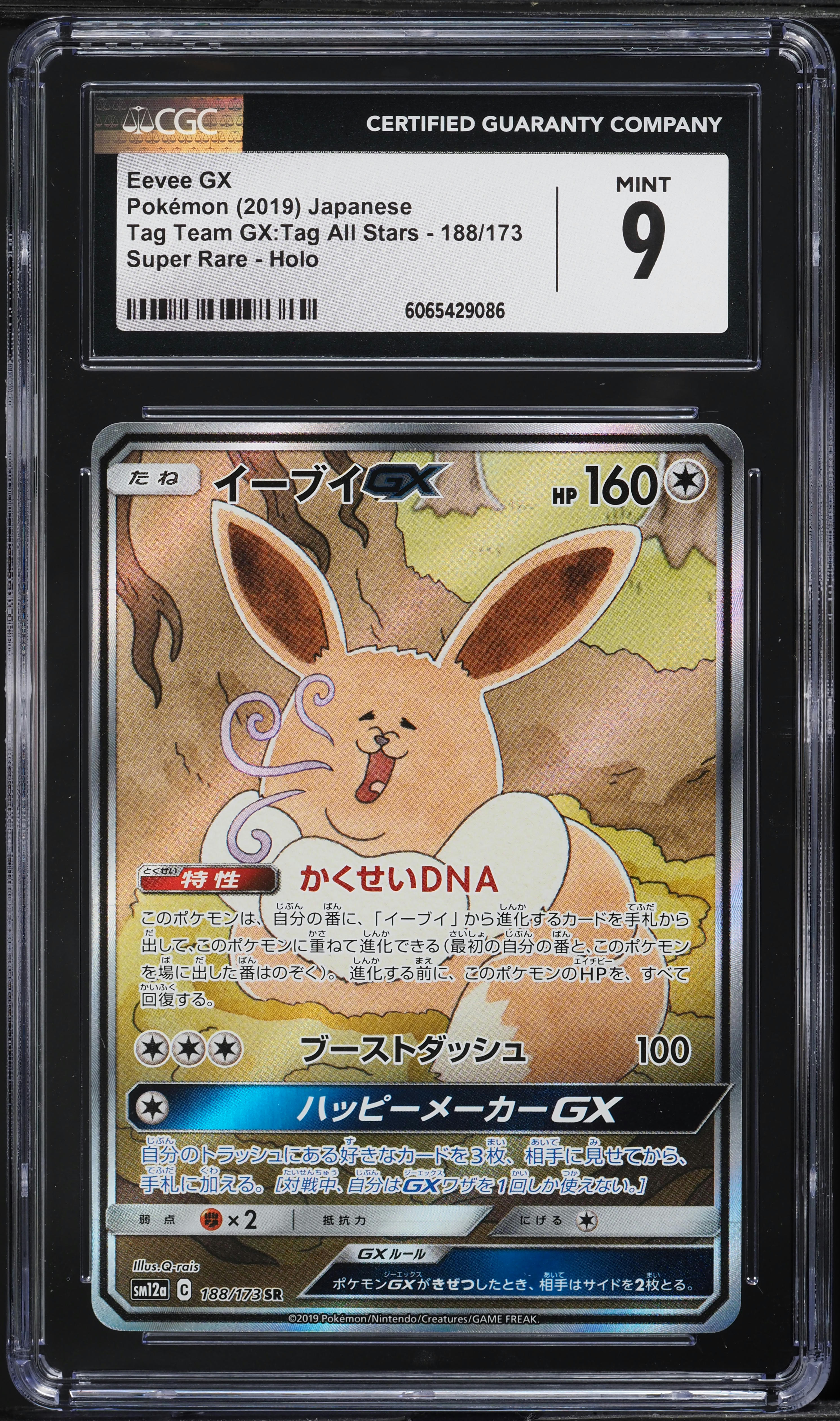 2019 Pokemon Japanese SM Tag Team GX All Stars Full Art Eevee GX