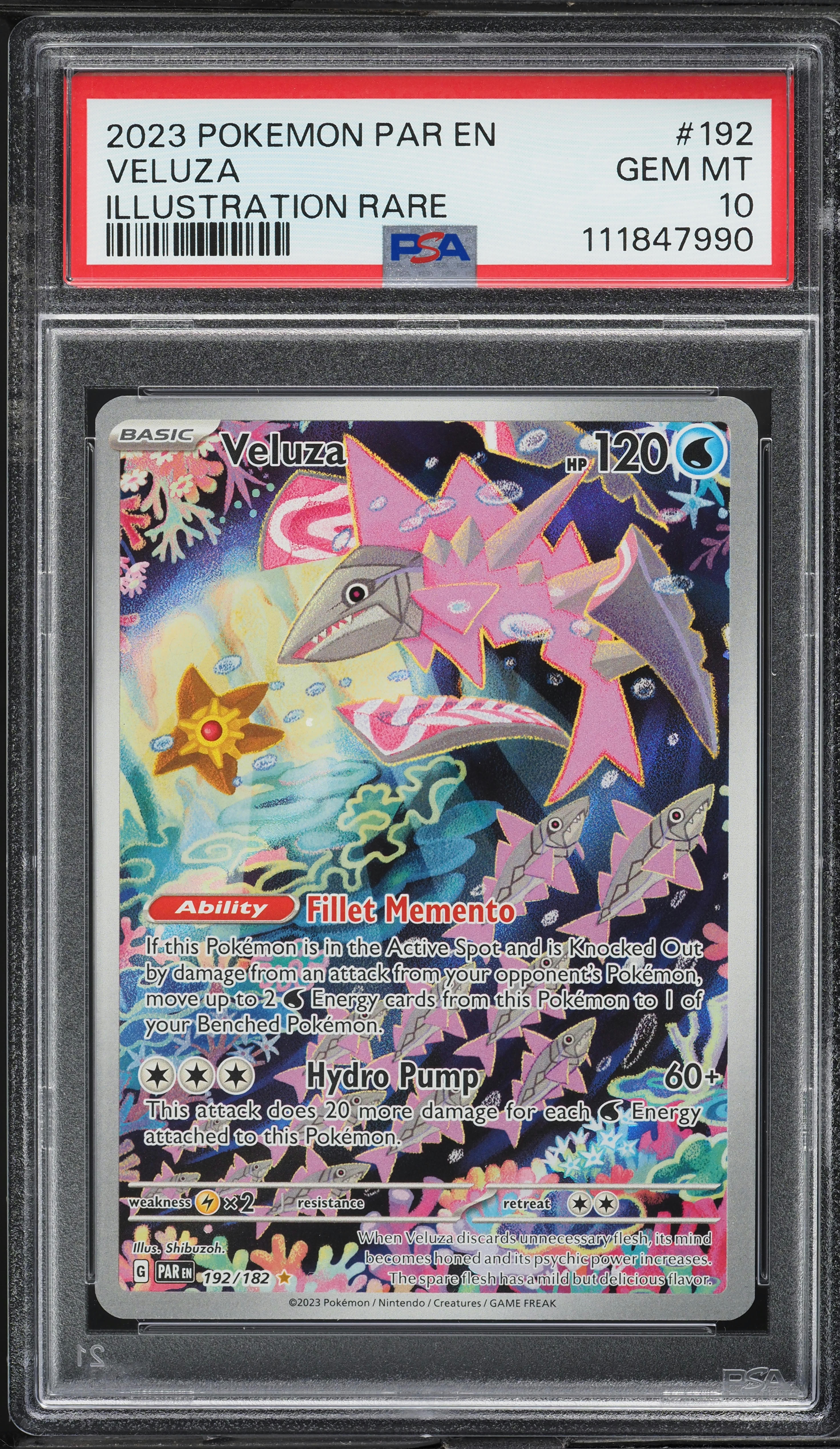 2023 Pokemon Scarlet & Violet Paradox Rift IR Veluza #192 PSA 10