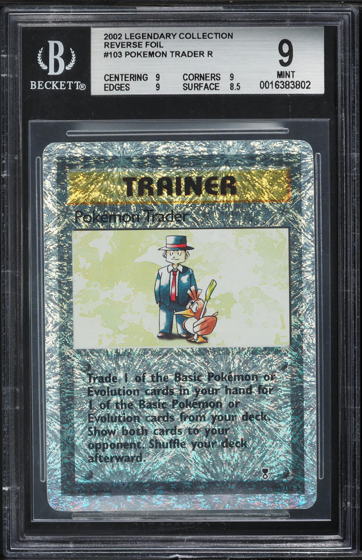 2002 Pokemon Legendary Collection Reverse Holo Pokemon Trader #103 BGS 9  MINT on Fanatics Collect