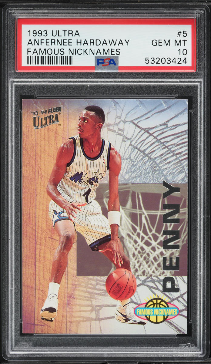 1993 Ultra Famous Nicknames Anfernee Hardaway ROOKIE #5 PSA 10 GEM MINT
