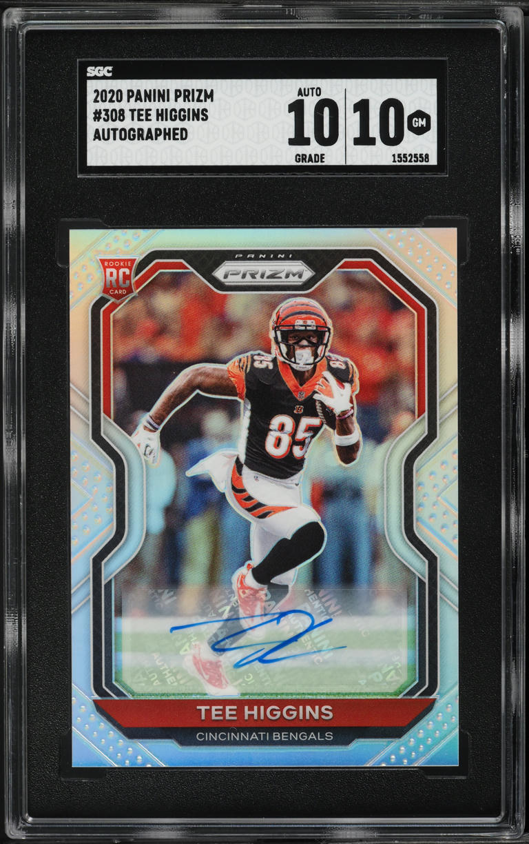 2020 Panini Prizm Silver Tee Higgins ROOKIE AUTO #308 SGC 10 GEM MINT