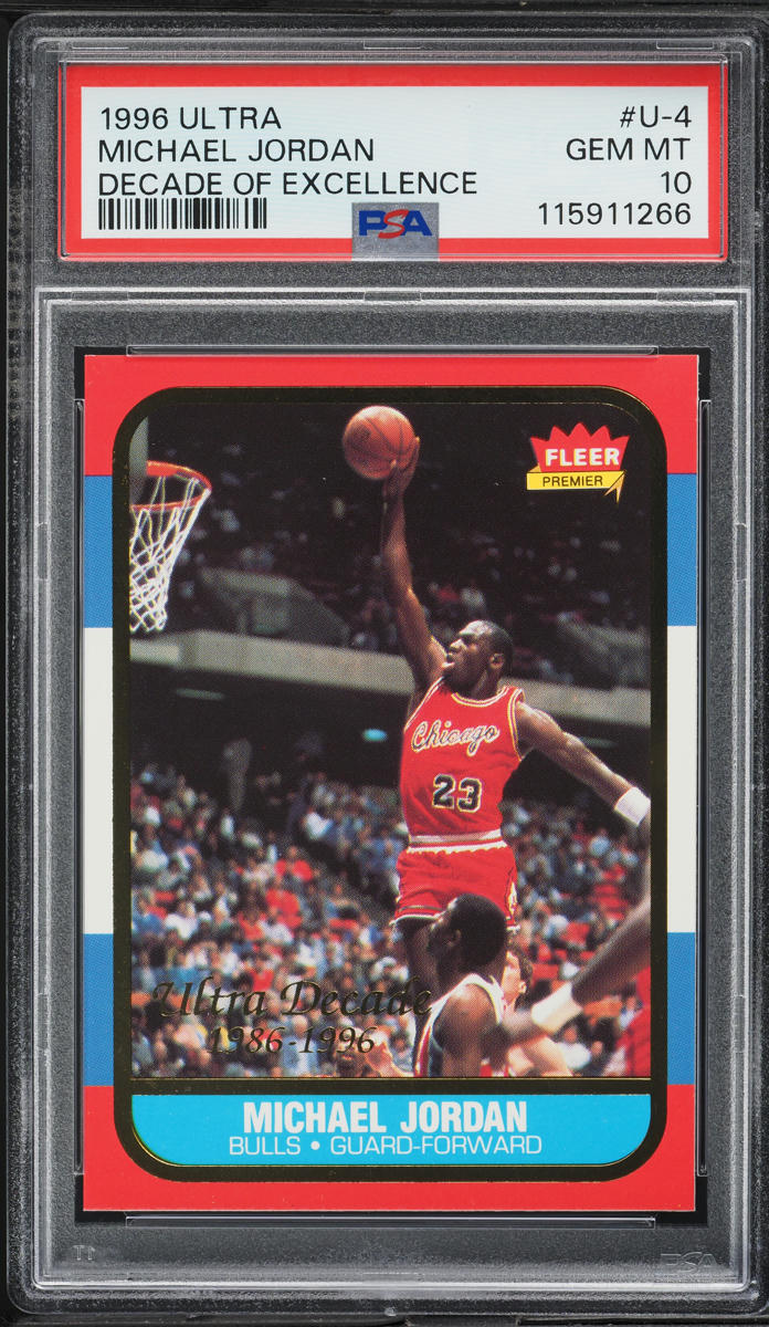 1996 Ultra Decade Of Excellence Michael Jordan #U-4 PSA 10 GEM MINT