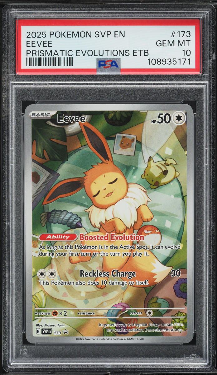 2025 Pokemon Scarlet & Violet Promo Prismatic Evolutions ETB Eevee #173 PSA 10 GEM MINT