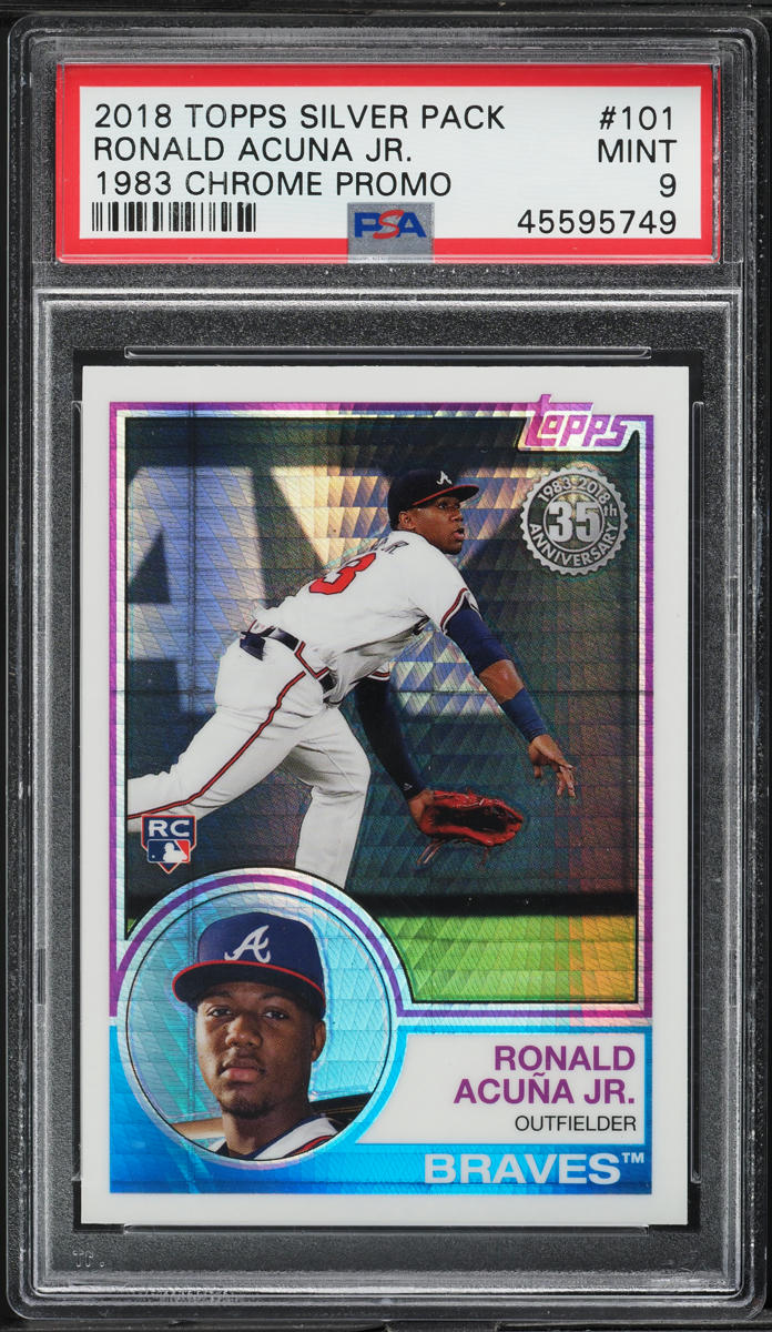 2018 Topps Silver Pack '83 Chrome Ronald Acuna Jr. ROOKIE #101 PSA 9 MINT