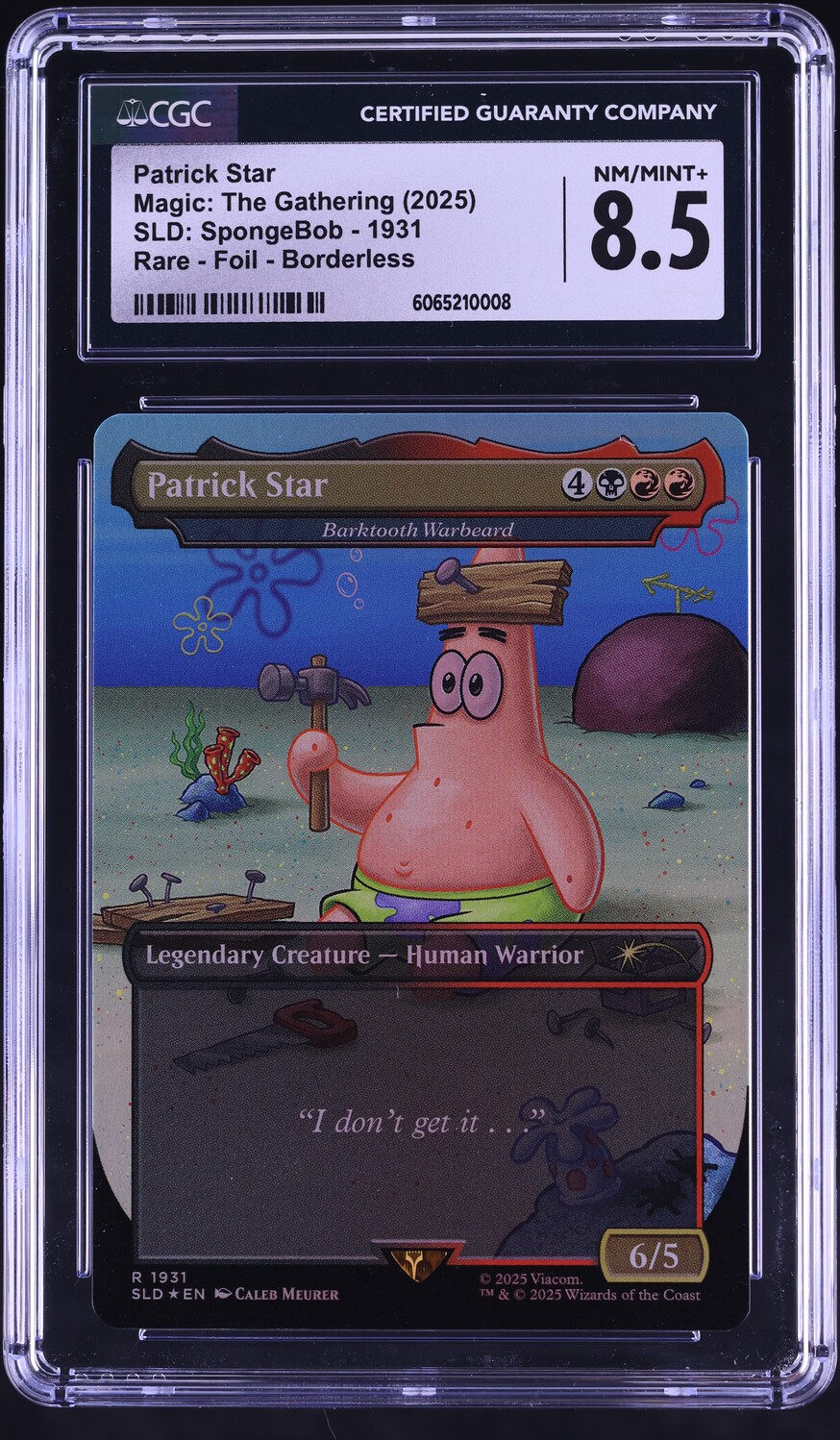 patrick mtg card 2025 Magic The Gathering MTG SLD SpongeBob Foil Borderless Patrick Star CGC  8.5 on Fanatics Collect