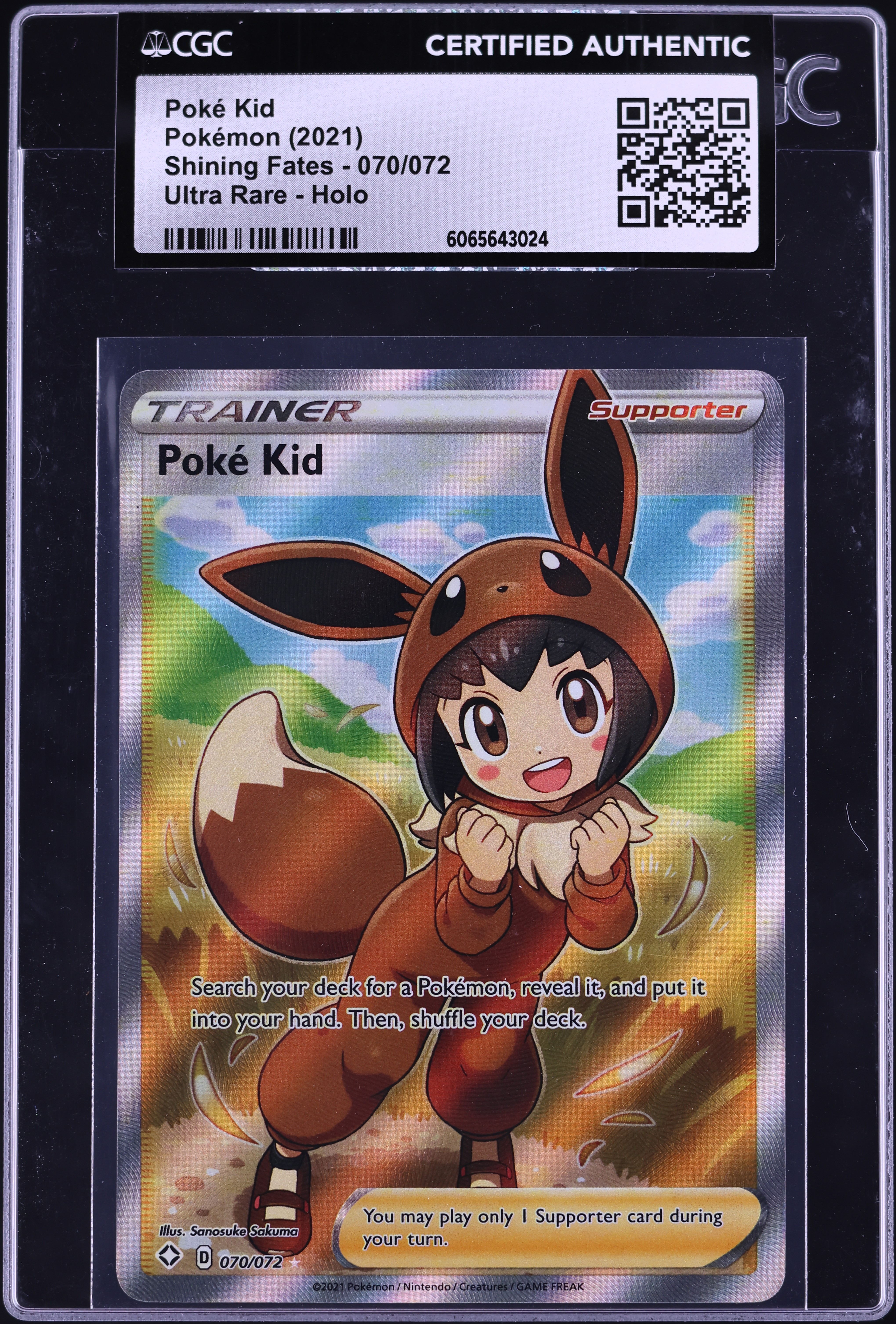 2021 Pokemon Sword & Shield Shining Fates Full Art Poke Kid #70