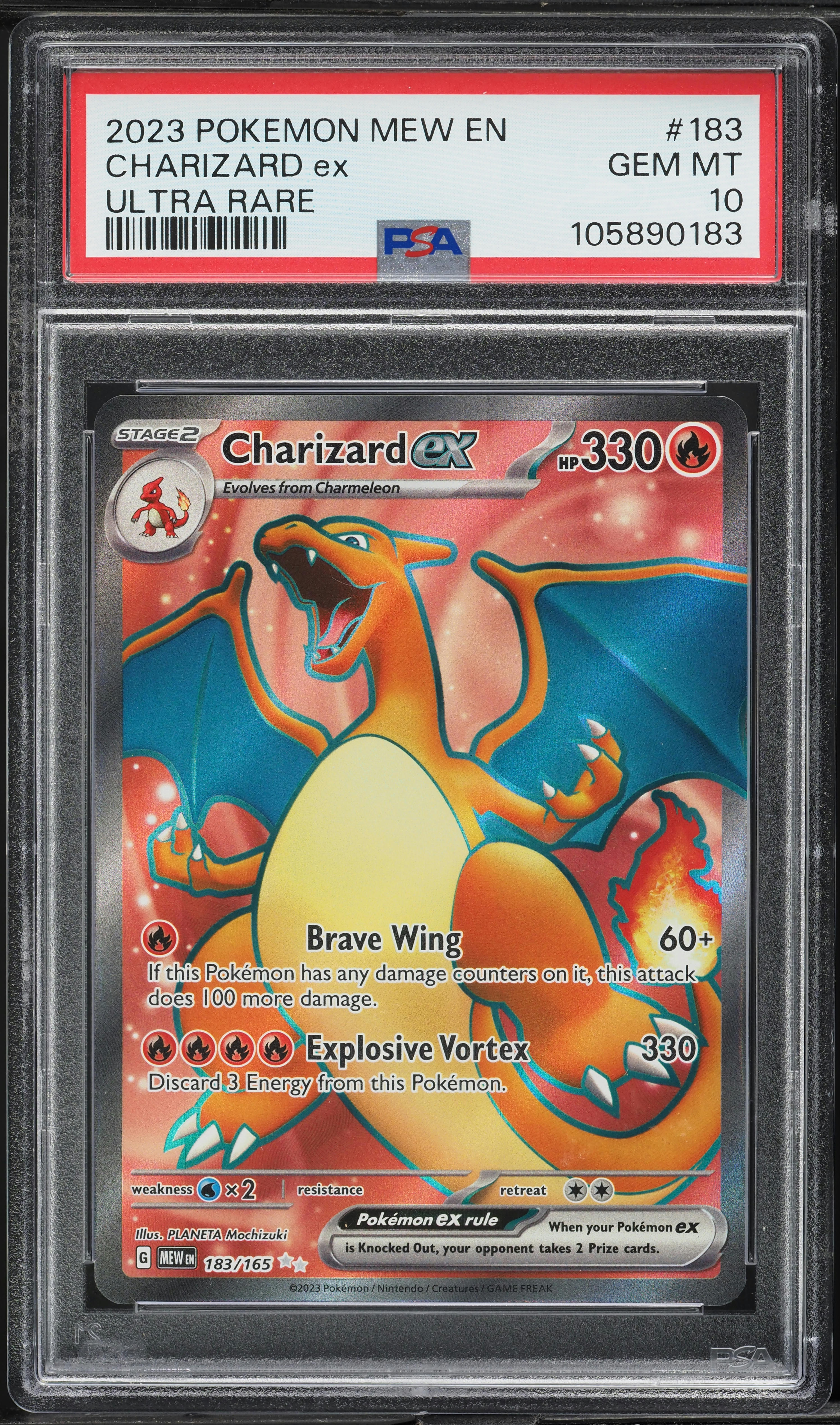 2023 Pokemon Scarlet & Violet 151 Full Art Charizard ex #183 PSA