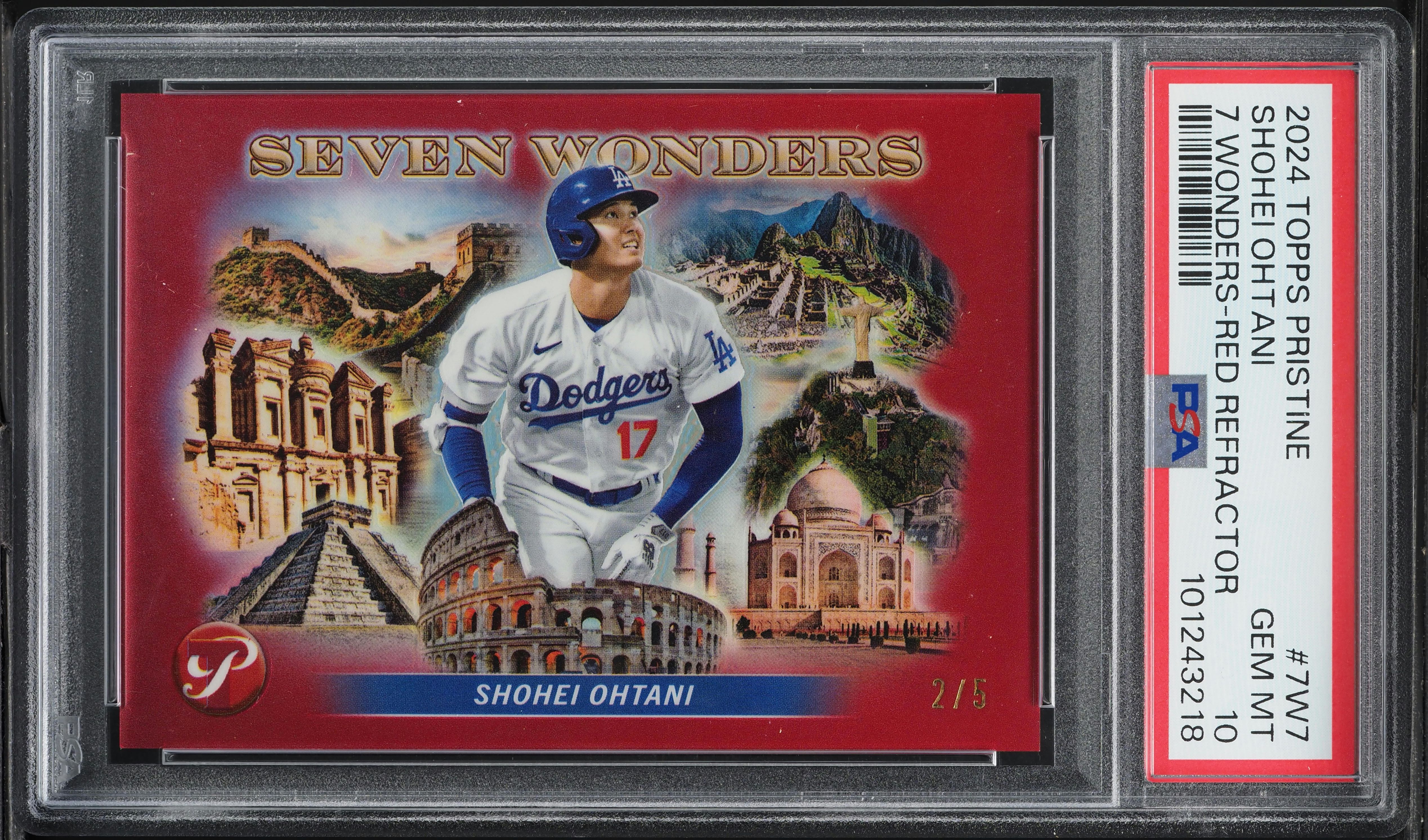 2024 Topps Pristine 7 Wonders Red Refractor Shohei Ohtani /5 #7W7