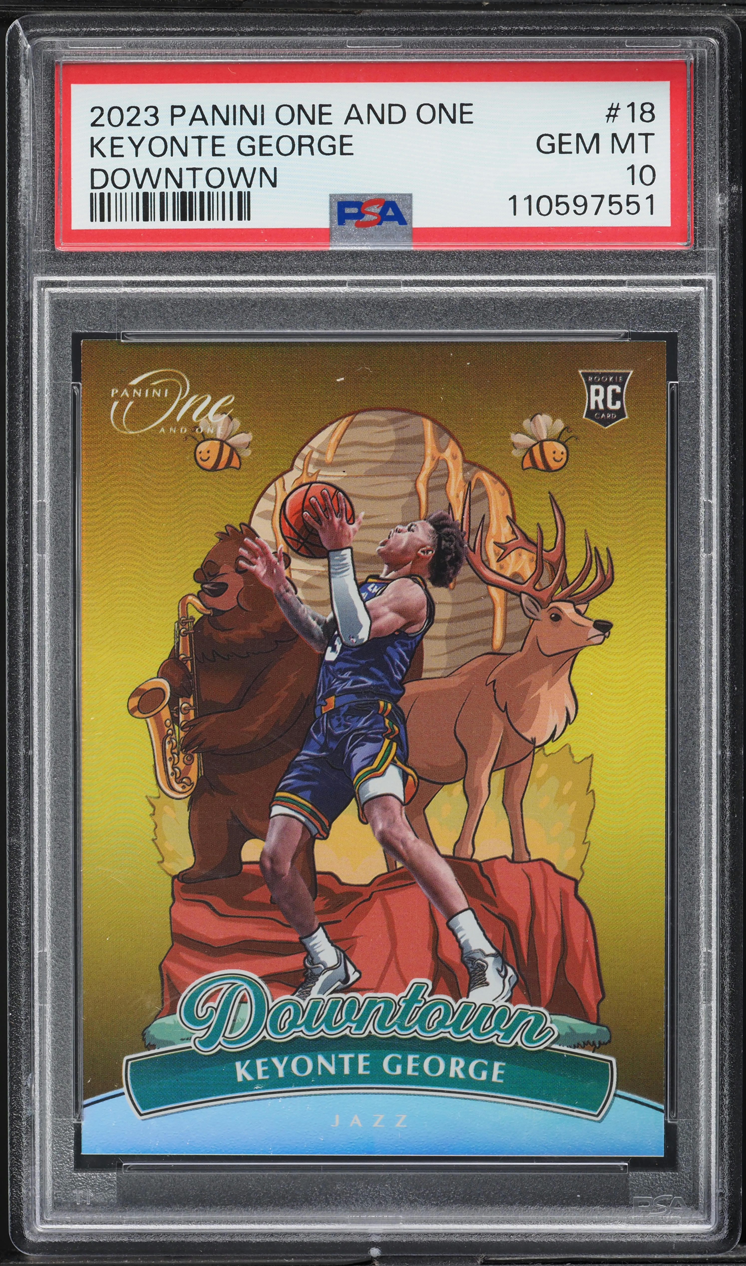 2023 Panini One And One Downtown Keyonte George ROOKIE #18 PSA 10 