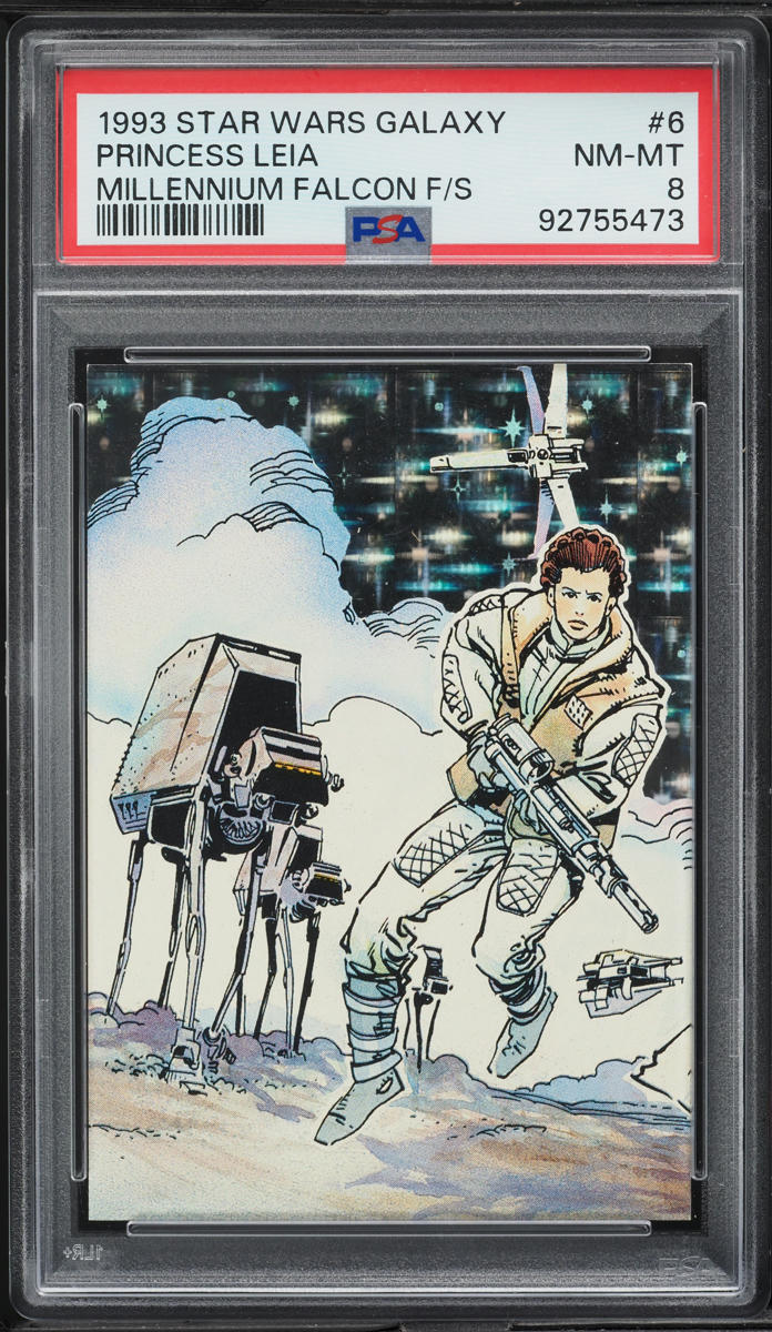 1993 Topps Star Wars Galaxy Millennium Falcon Princess Leia #6 PSA