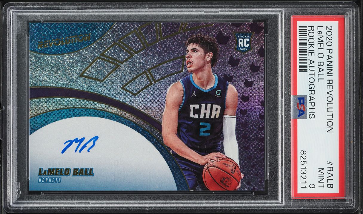 2020 Panini Revolution LaMelo Ball ROOKIE AUTO #RALB PSA 9 MINT on