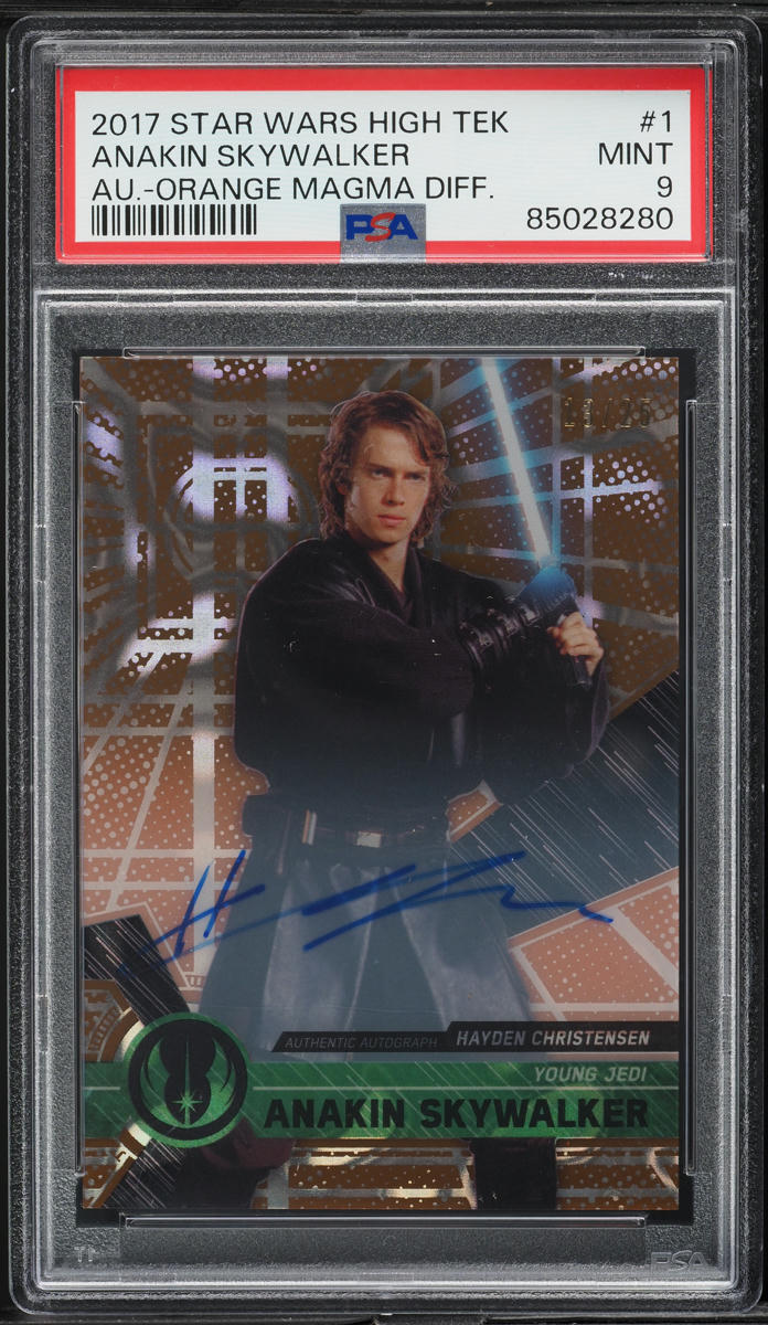 2017 Topps Star Wars High Tek Orange Magma Diffractor Anakin