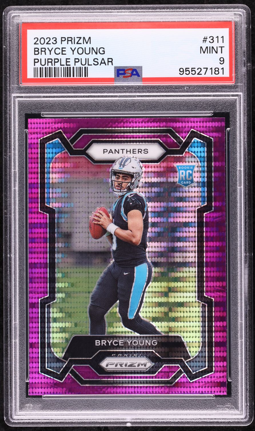 2023 Panini Prizm Purple Pulsar Bryce Young ROOKIE #311 PSA 9 MINT