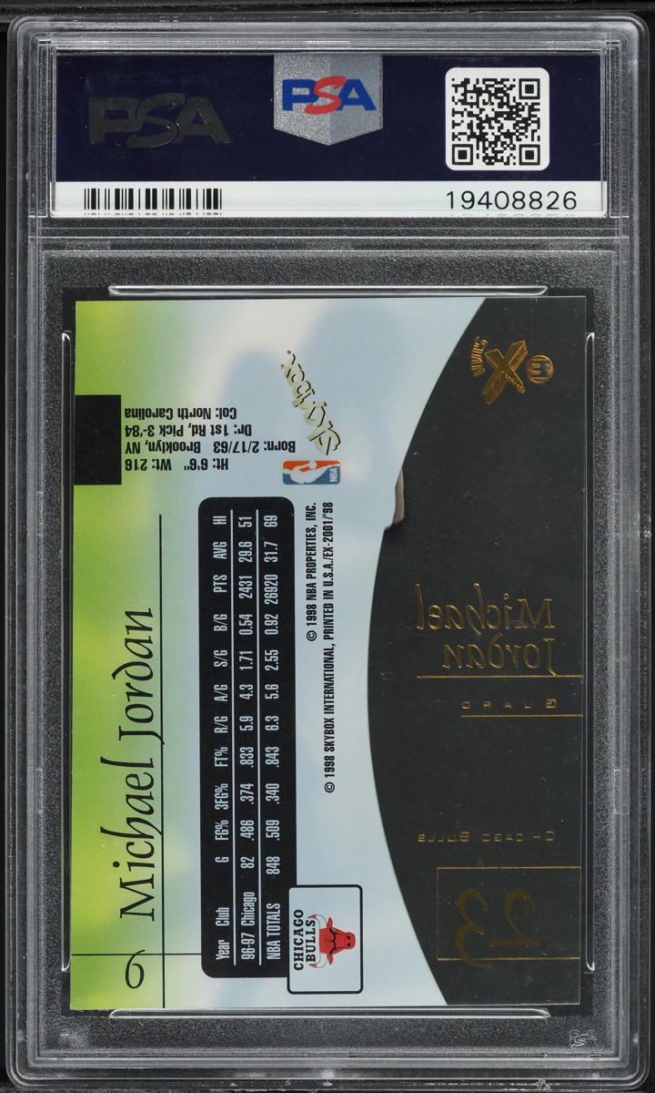 1997 Skybox E-X2001 Michael Jordan #9 PSA 10 GEM MINT