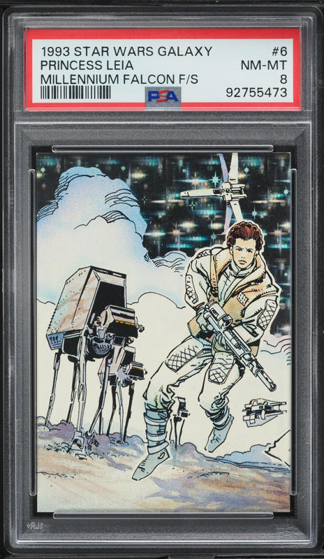 1993 Topps Star Wars Galaxy Millennium Falcon Princess Leia #6 PSA