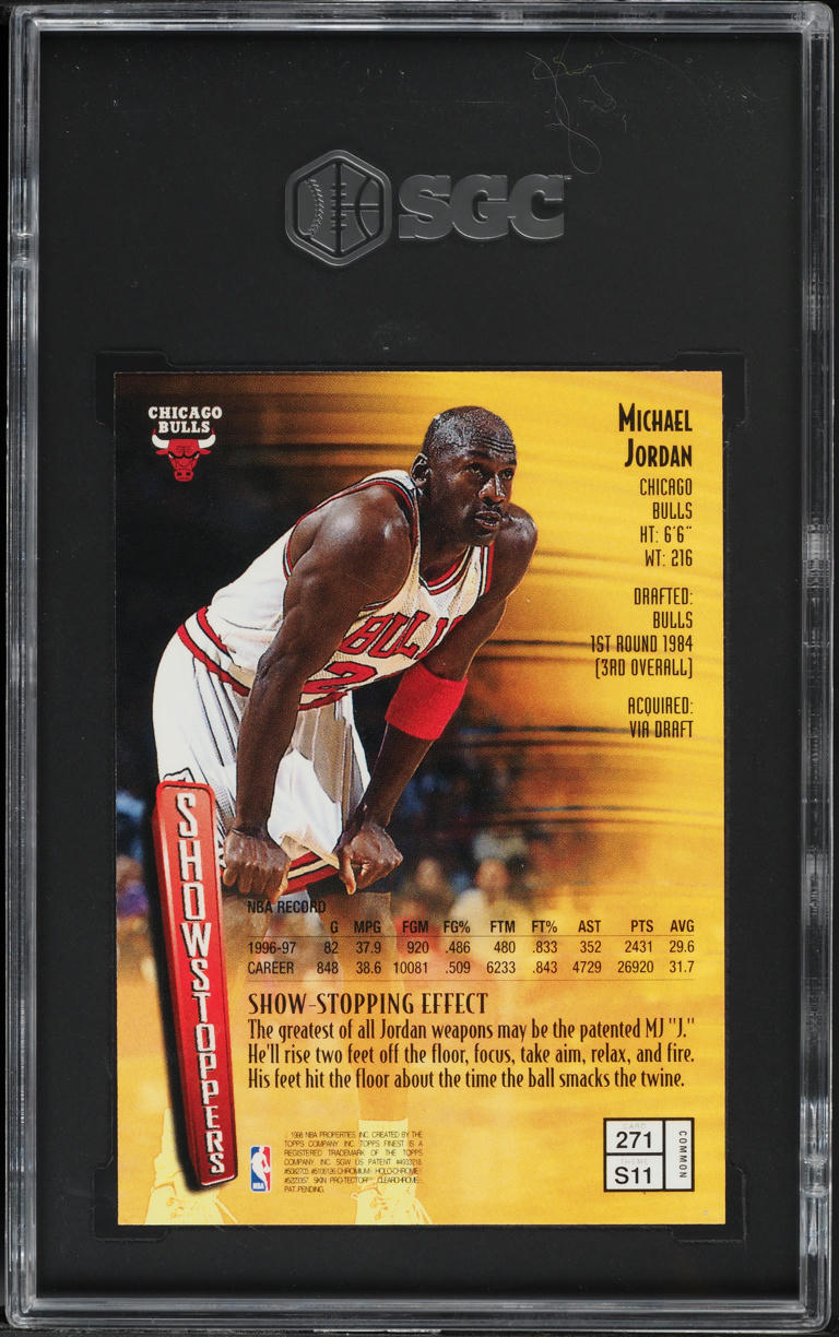 1997 Finest Bronze Michael Jordan #271 SGC 10 GEM MINT