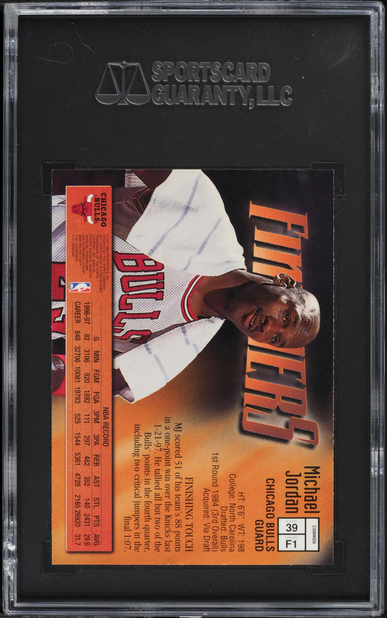 1997 Finest Bronze w/ Coating Michael Jordan #39 SGC 10 GEM MINT