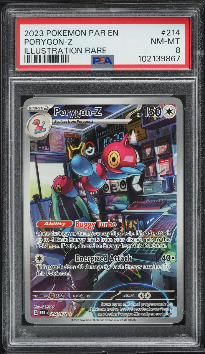 2023 Pokemon Scarlet & Violet Paradox Rift IR Porygon-Z #214 PSA 8 NM-MT