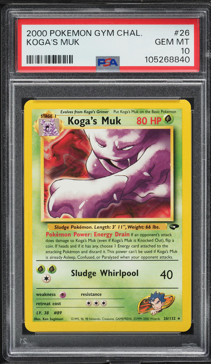 2000 Pokemon Gym Challenge Koga's Muk #26 PSA 10 GEM MINT