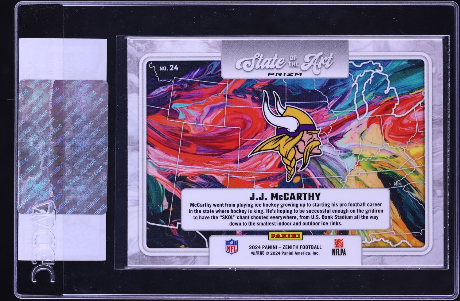 2024 Panini Zenith State Of The Art Orange J.J. McCarthy ROOKIE