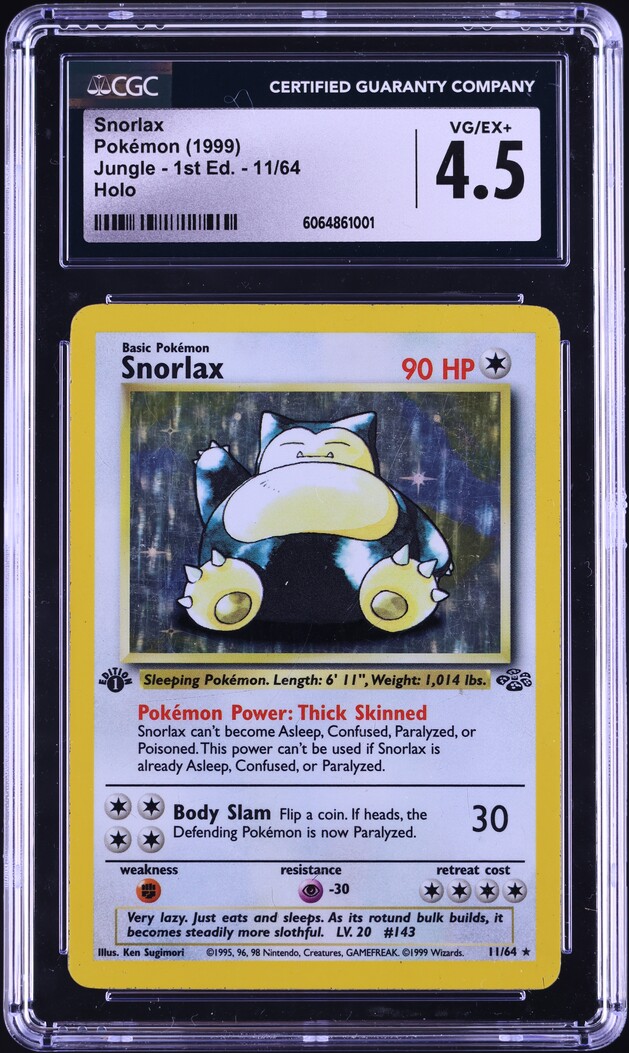 1999 snorlax pokemon card value Pokmon Jungle 1st Edition Holo #11 PSA 8 NM-MT Domino City Gaming Pokemon Fates Collide Snorlax 77/124 single Trading Card 1999 Pokemon Jungle 1st Edition