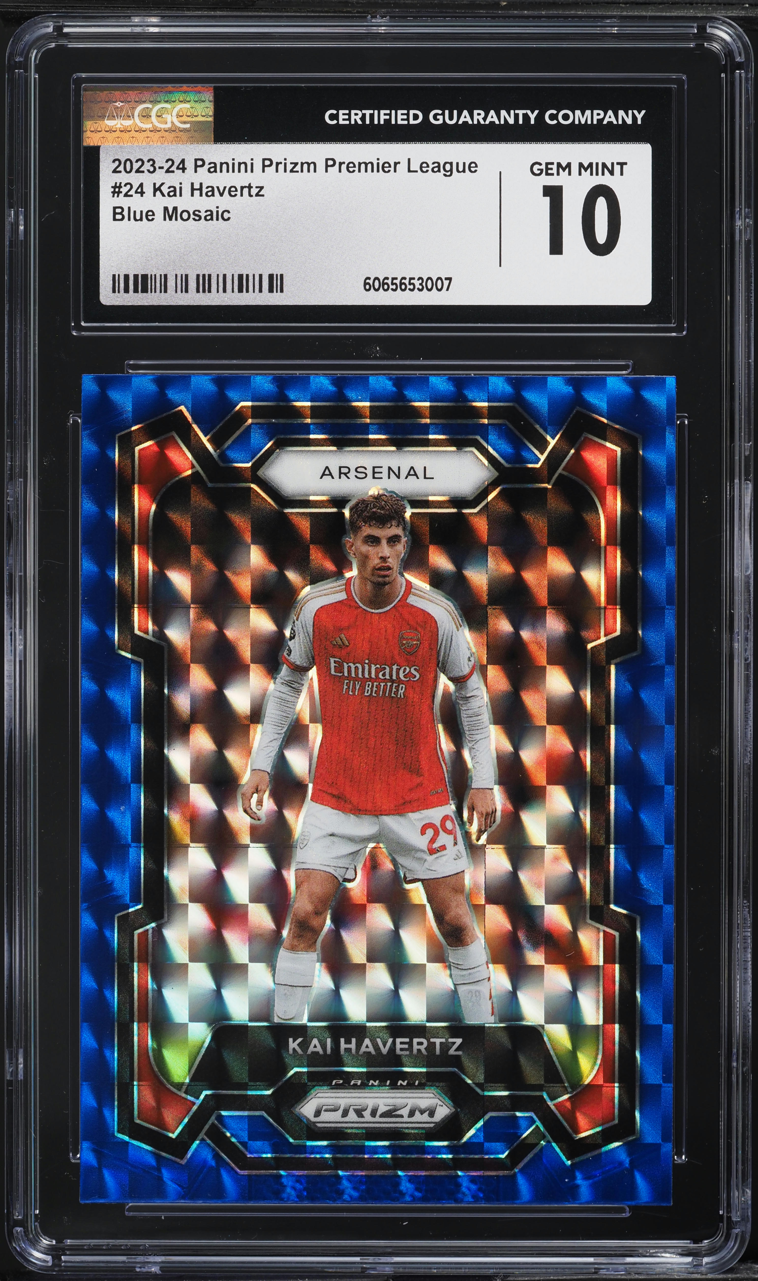 2023 Panini Prizm Premier League Blue Mosaic Kai Havertz #24 CGC