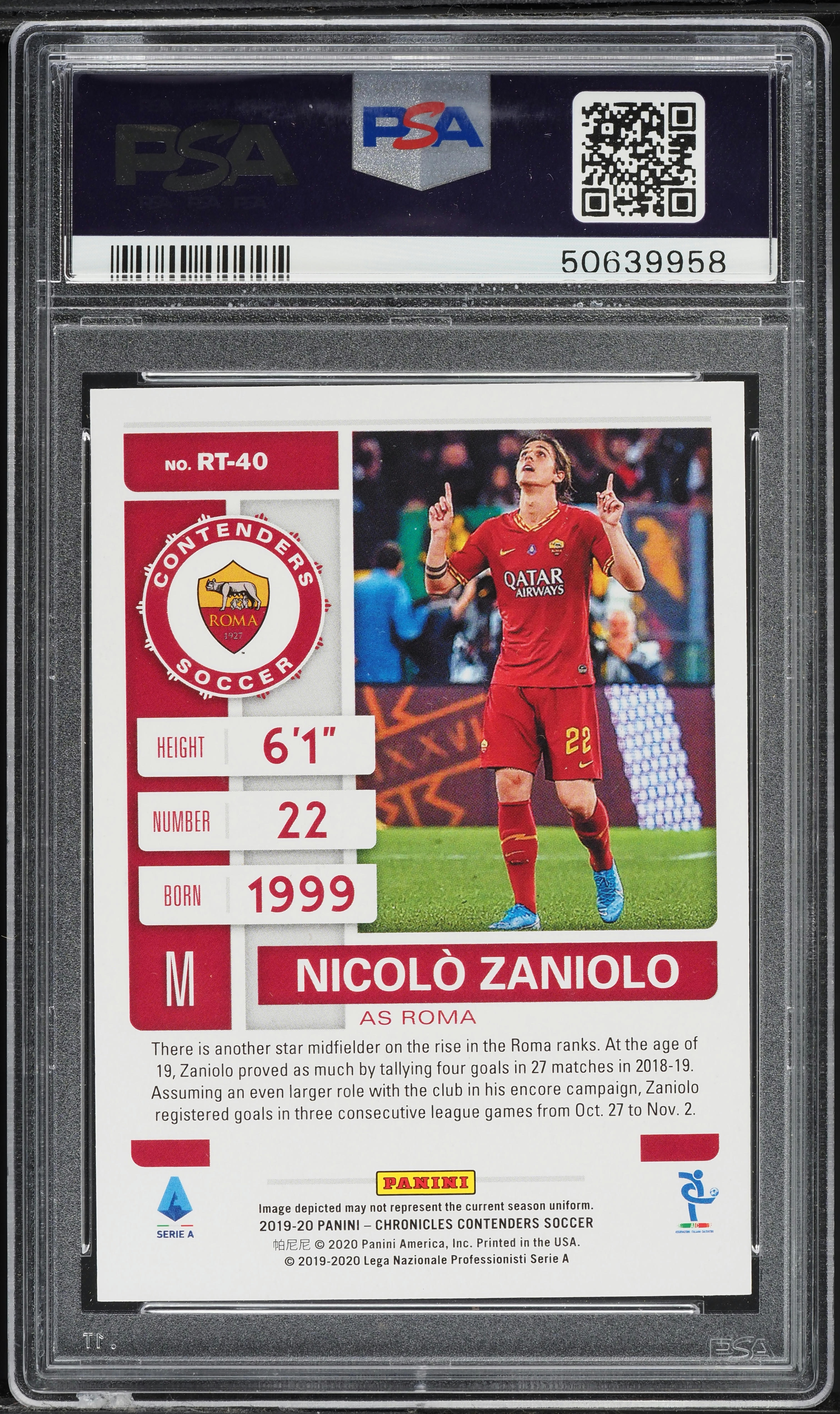 2019 Panini Chronicles Contenders Ticket Nicolo Zaniolo ROOKIE #RT