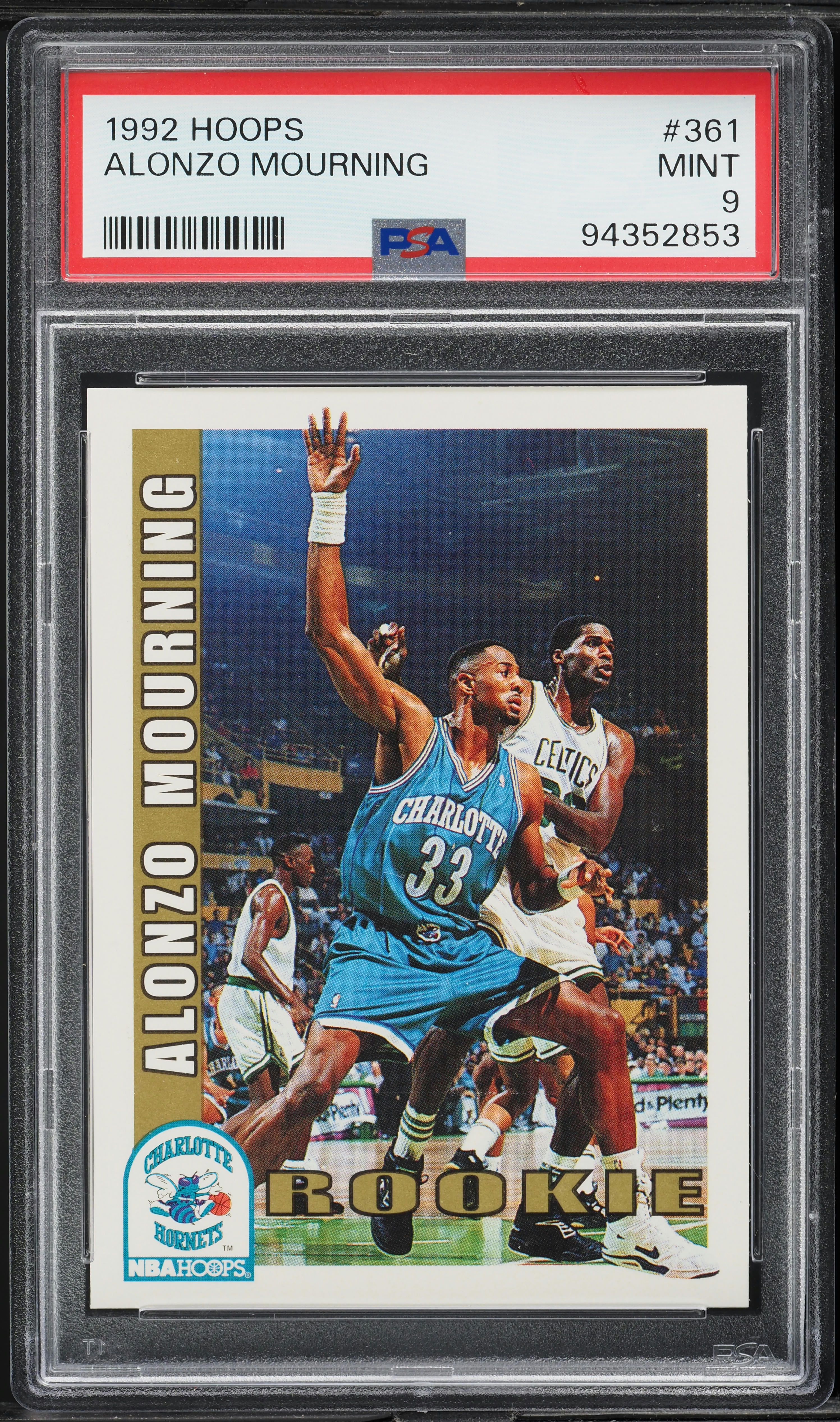 1992 Hoops Alonzo Mourning ROOKIE #361 PSA 9 MINT on Fanatics Collect