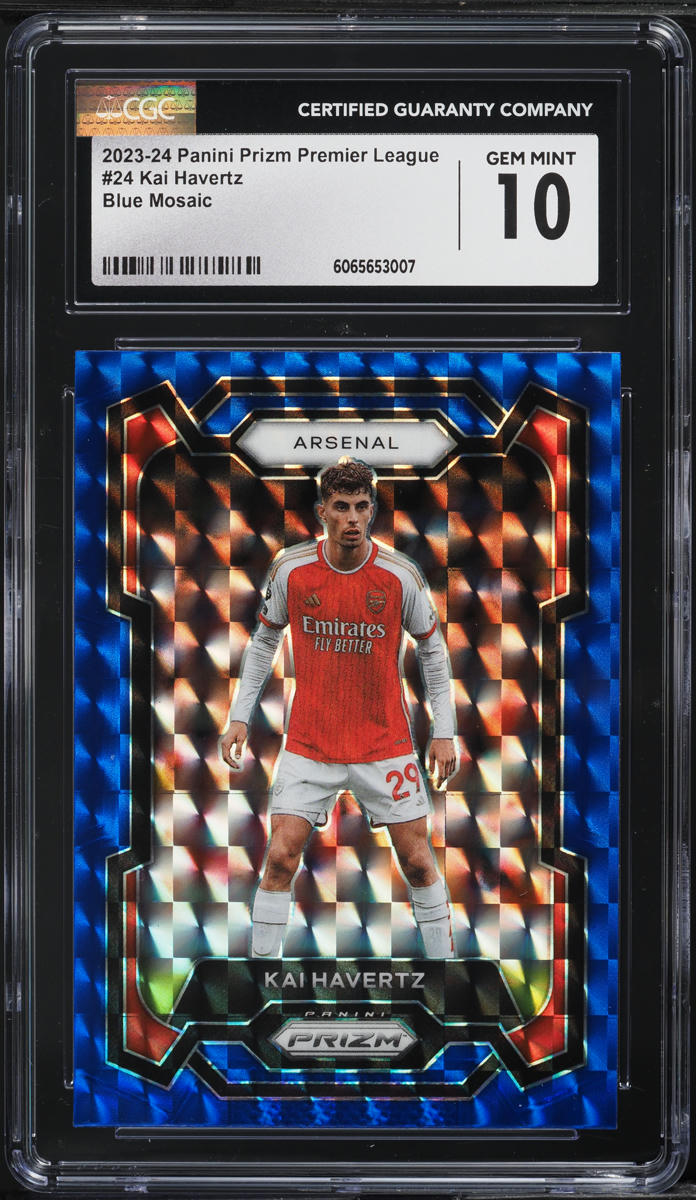 2023 Panini Prizm Premier League Soccer Blue Mosaic Kai Havertz #24