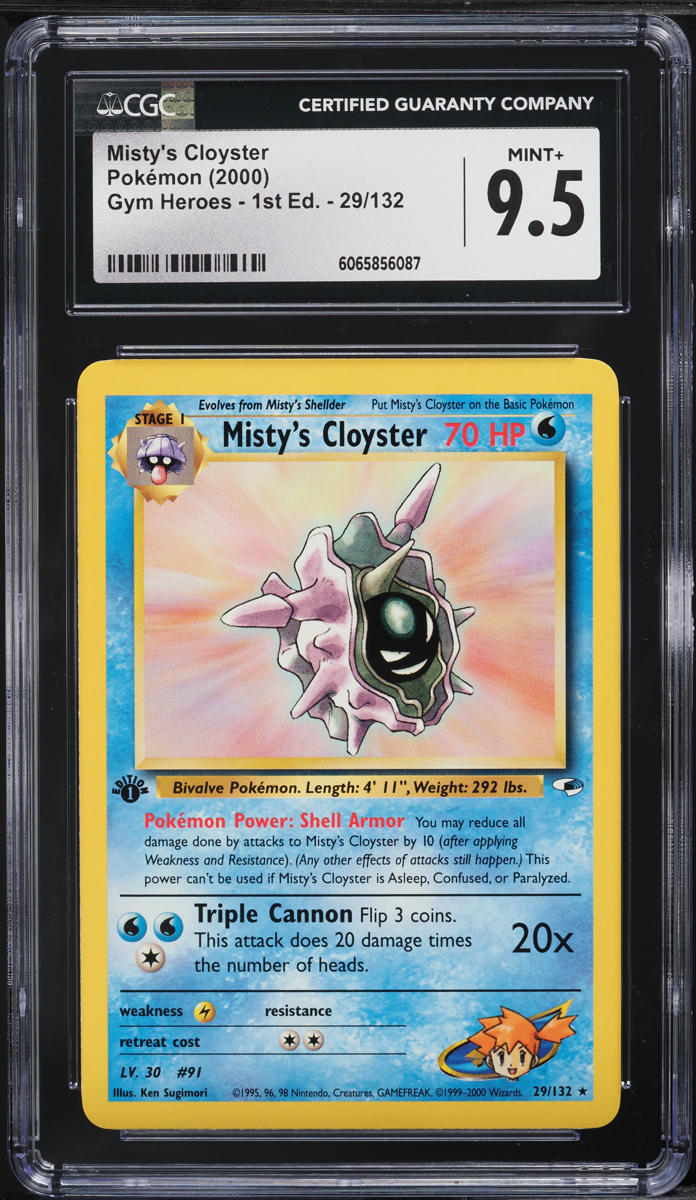 2000 Pokemon Gym Heroes 1st Edition Misty's Cloyster #29 CGC 9.5 MINT+