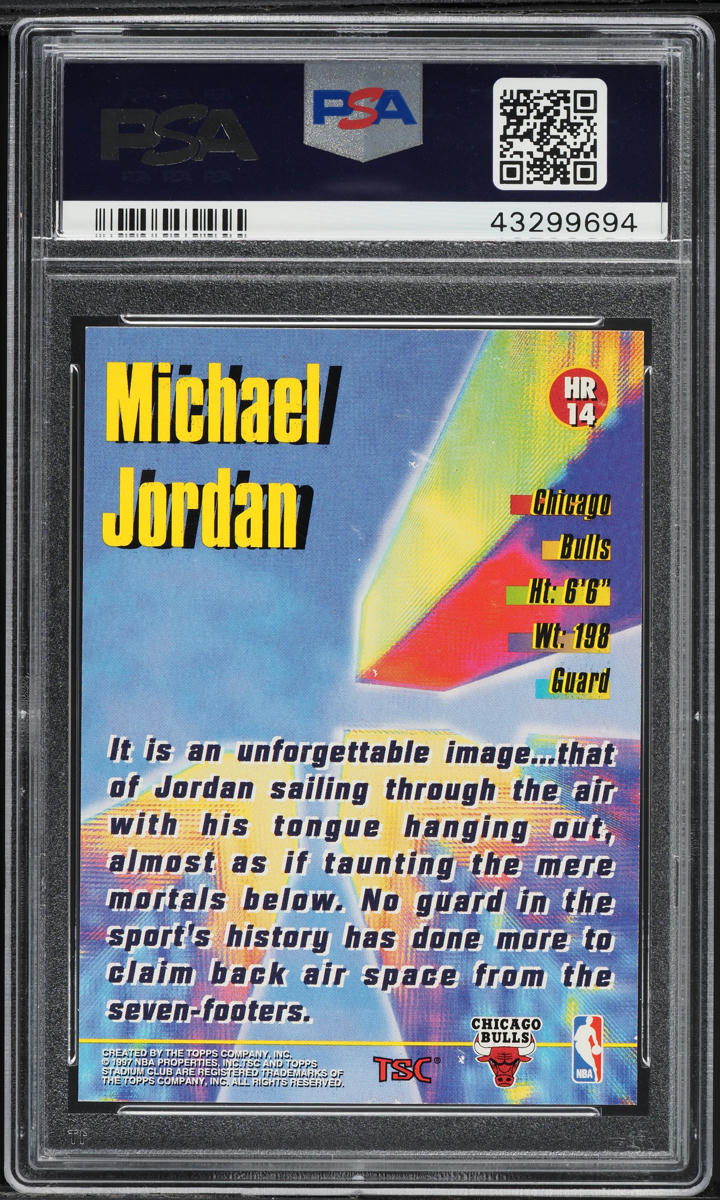 1996 Stadium Club High Risers Michael Jordan #HR14 PSA 10 GEM MINT