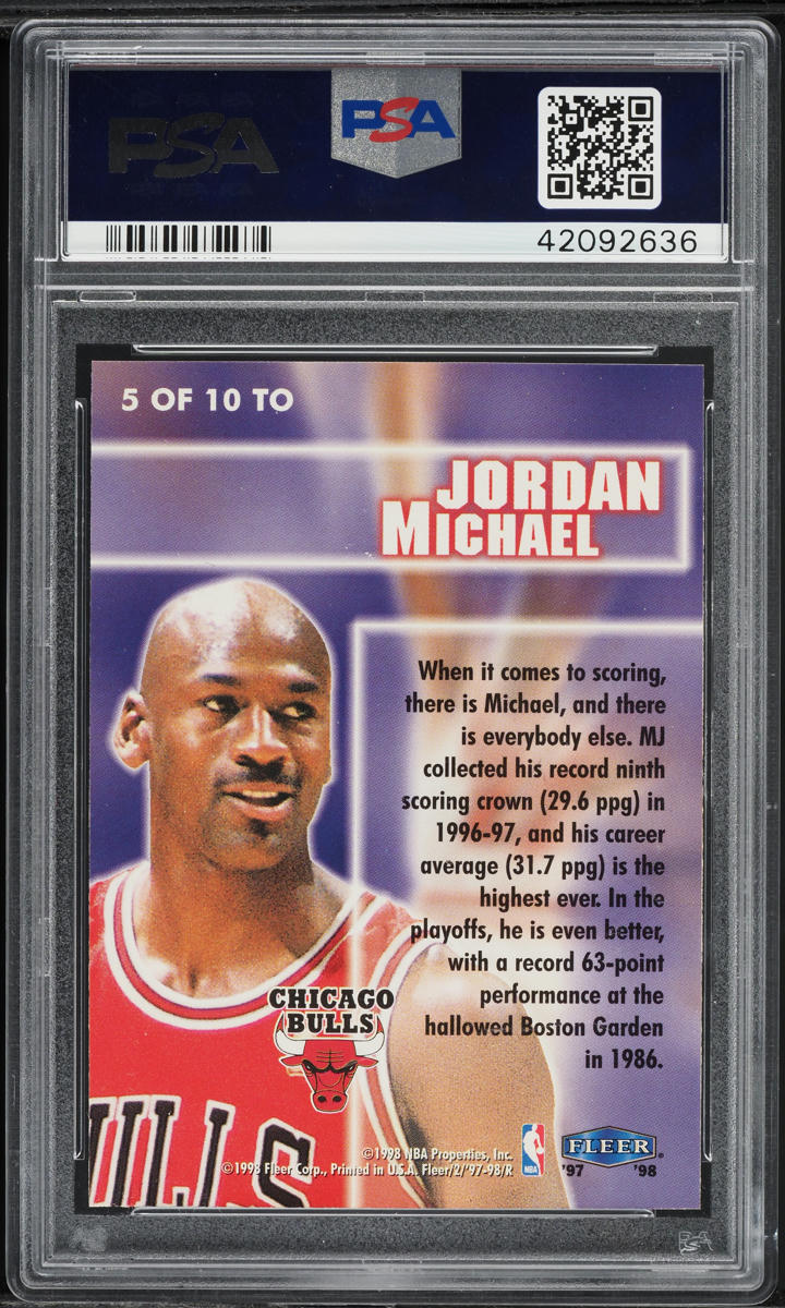 1997 Fleer Total O Michael Jordan #5 PSA 10 GEM MINT