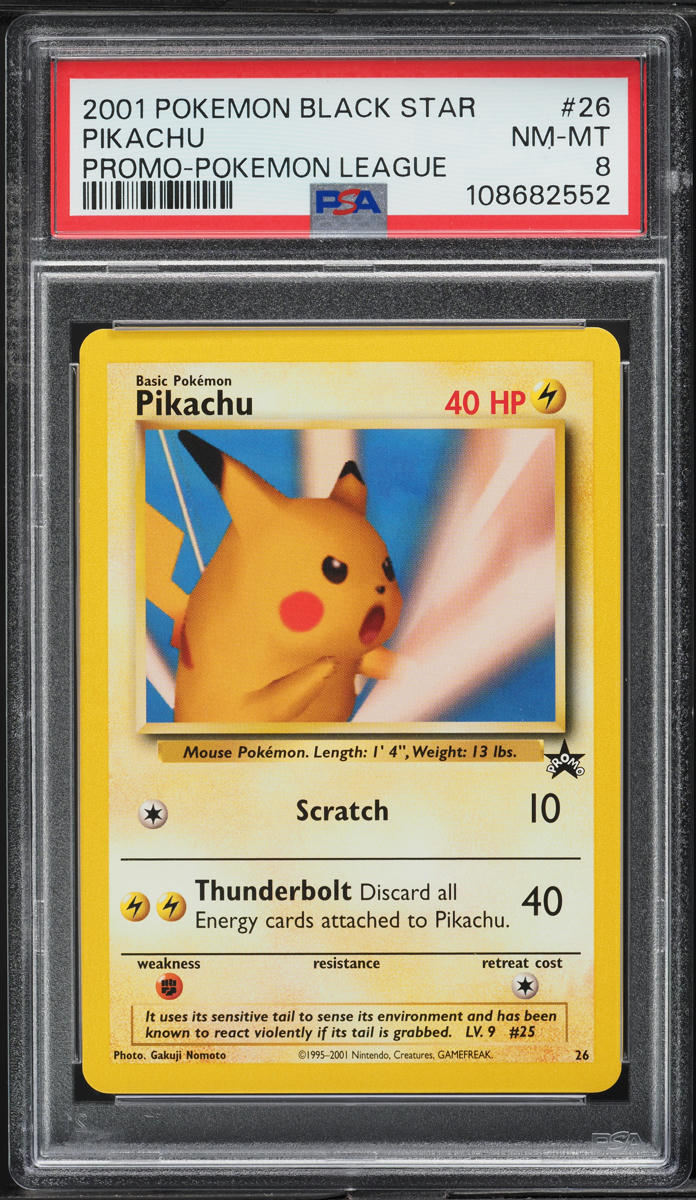 2001 Pokemon Promo Black Star Pikachu Pokemon League 26