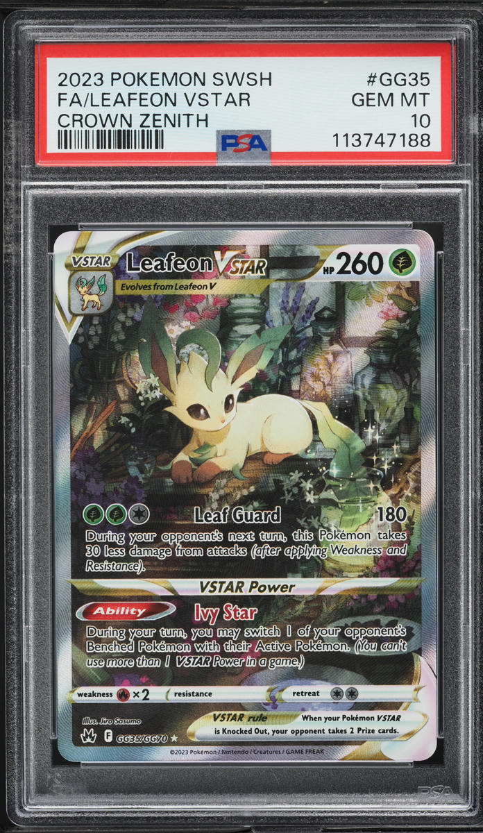 2023 Pokemon Sword & Shield Crown Zenith Alt Art Leafeon VSTAR #GG35 PSA 10  GEM on Fanatics Collect