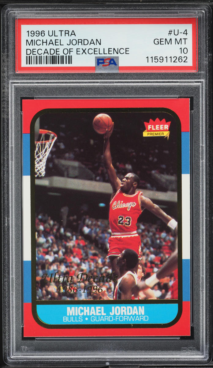 1996 Ultra Decade Of Excellence Michael Jordan #U-4 PSA 10 GEM MINT