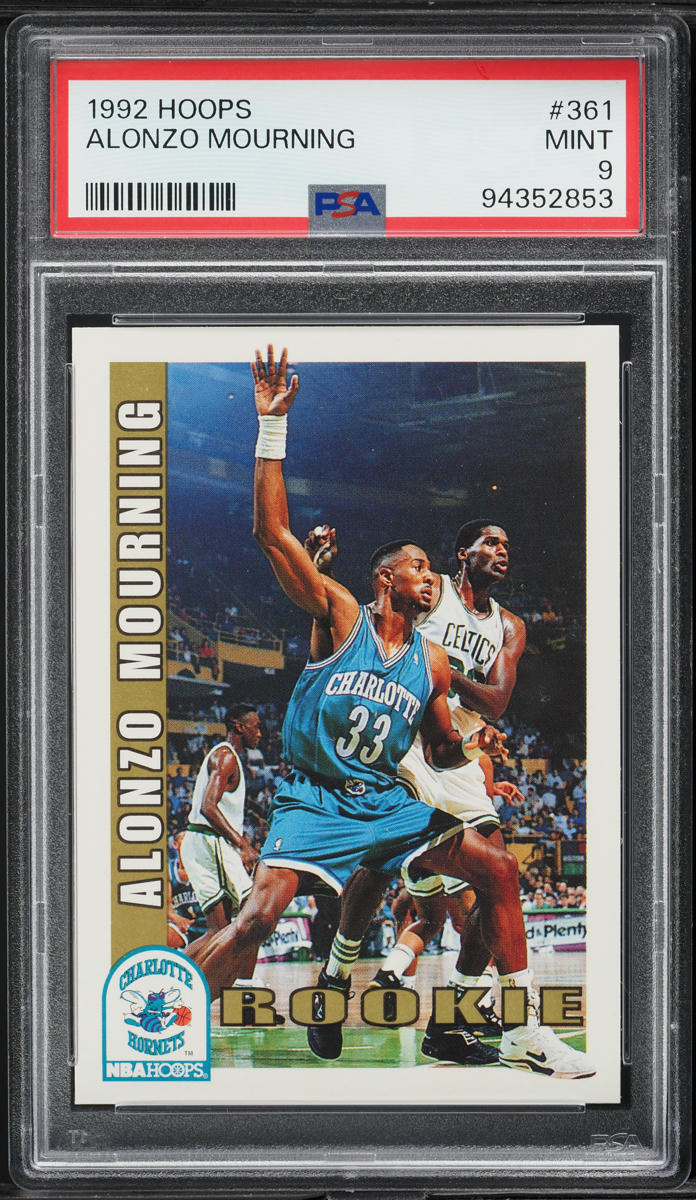 1992 Hoops Alonzo Mourning ROOKIE #361 PSA 9 MINT on Fanatics Collect