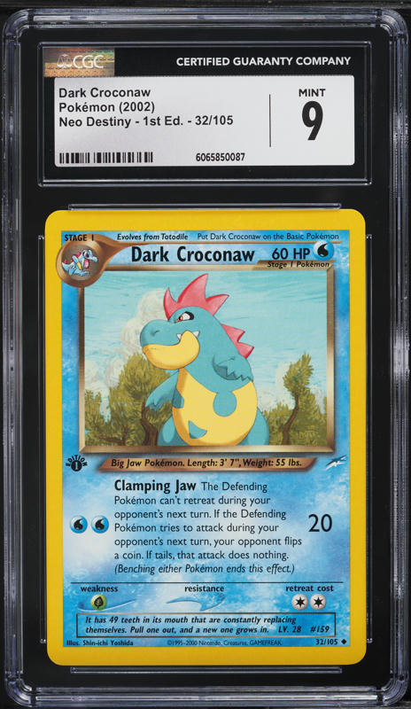 2002 Pokemon Japanese T Promo Trainers Vol. 16 Croconaw #9 CGC 7.5