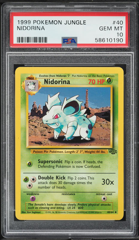1995 nidorina pokemon card value 2002 Nintendo Legendary Collection Nidorina-Reverse Foil Mint / near mint condition trading card Nidorina fans  which of