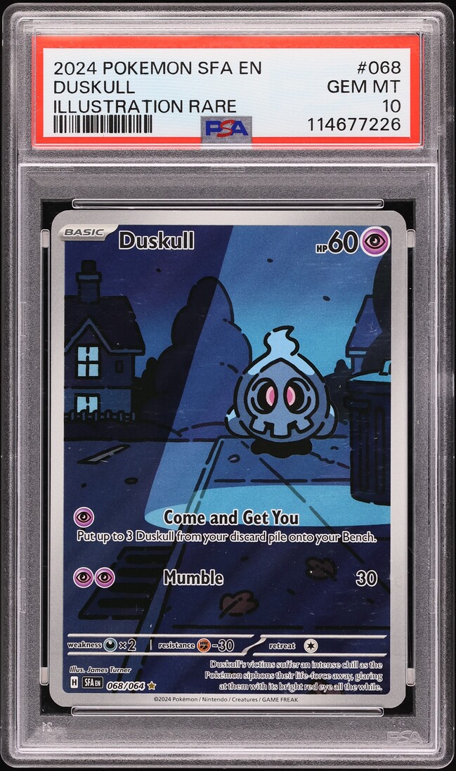 duskull pokemon card (46/106) (Stamped) [EX: Emerald] Psychic Ominous Eyes Put 2 damage counters on 1 of your opponents Pokmon 2024 Pokemon Scarlet & Violet