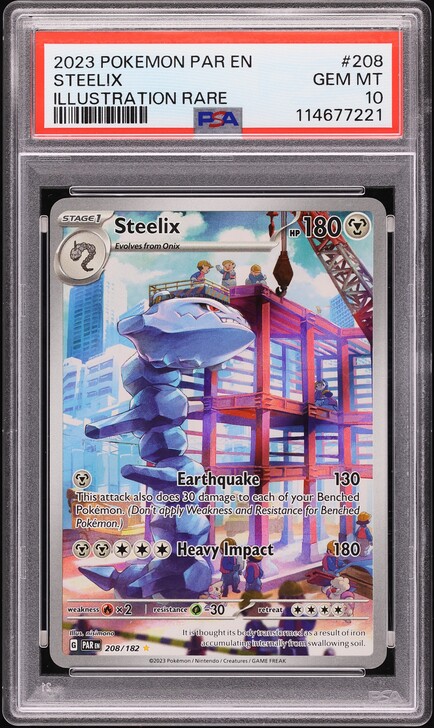 2023 Pokemon Scarlet & Violet Paradox Rift IR Steelix #208 PSA 10 GEM MINT