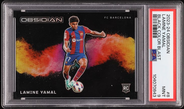 2022 Panini Obsidian Black Colorblast Erling Haaland #7 PSA 10 GEM