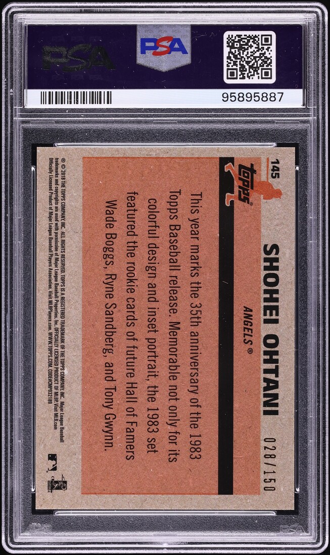 2018 Topps Chrome Silver Pack '83 Blue Refractor Shohei Ohtani RC /150 PSA 10