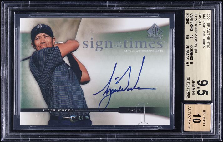 2004 SP Authentic Sign Of the Times Single Tiger Woods AUTO #TW