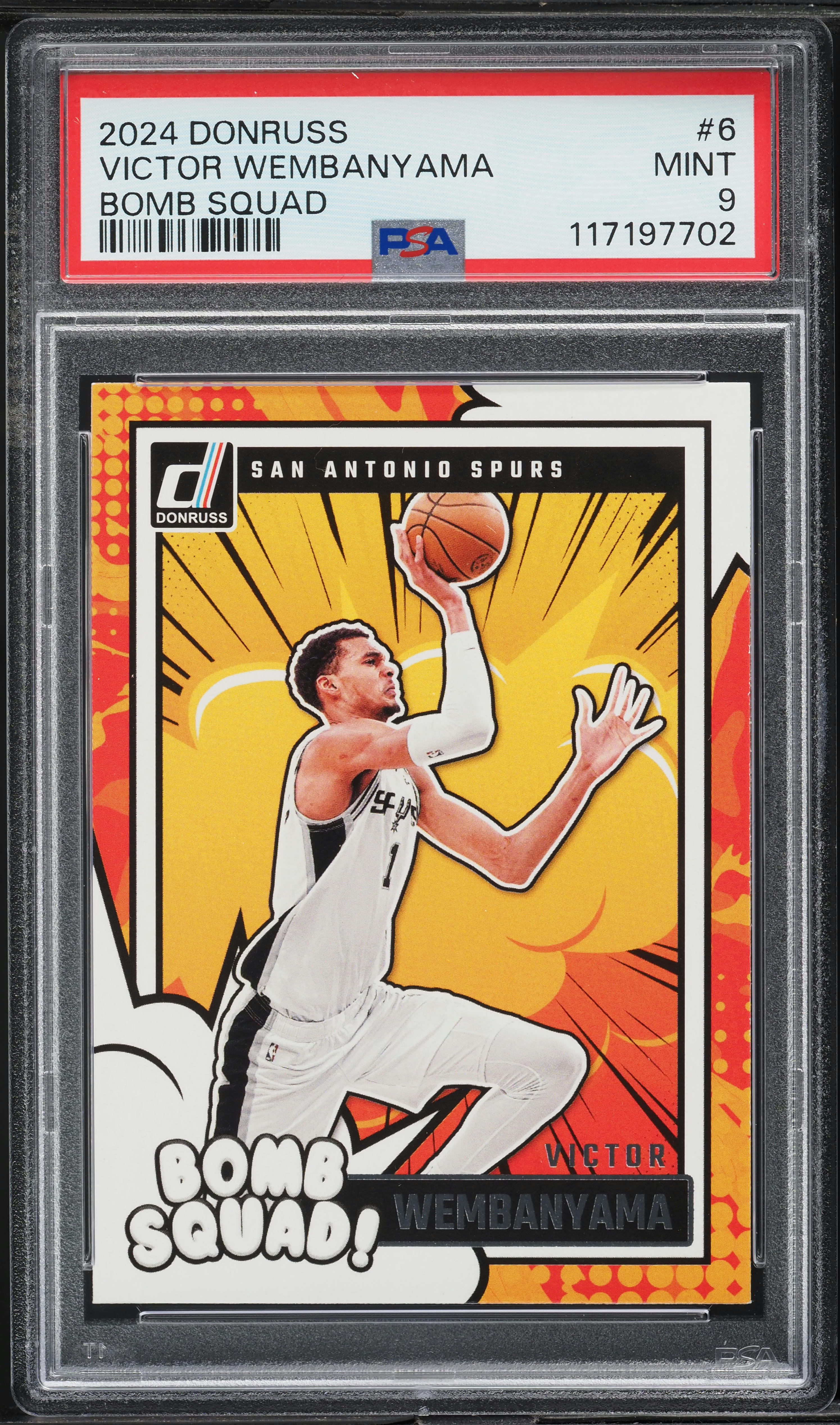 2024 Donruss Bomb Squad Victor Wembanyama #6 PSA 9 MINT on