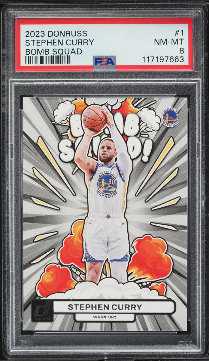 2023 Donruss Bomb Squad Stephen Curry #1 PSA 8 NM-MT