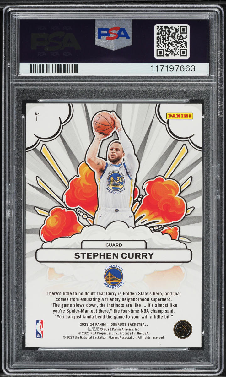 2023 Donruss Bomb Squad Stephen Curry #1 PSA 8 NM-MT